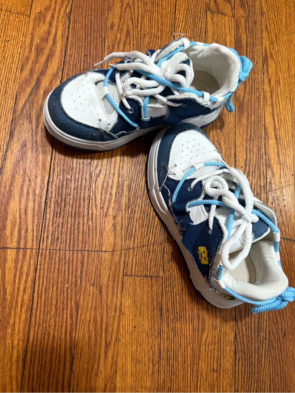 Women Navy & White Athletic Sneakers - Brand Unknown